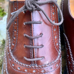 Classic Vintage Quintessentially English Brown Brogue Shoes Hand ... - Heavy-Brown Hand-Finished Leather