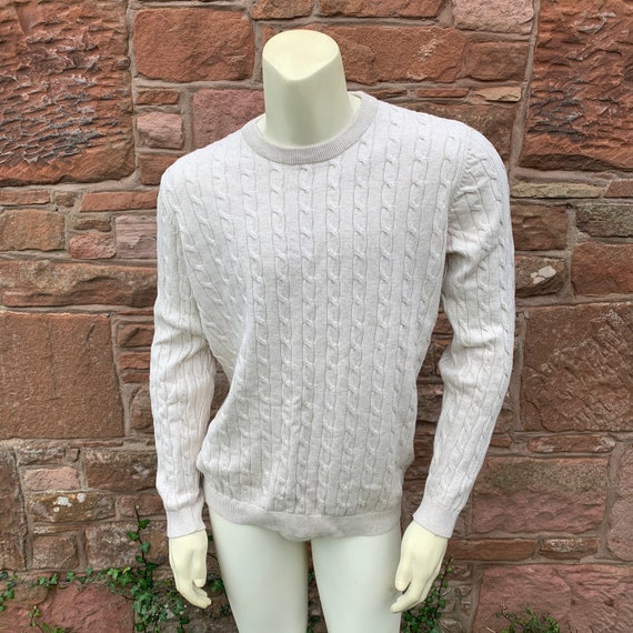 Racing green cable store knit jumper