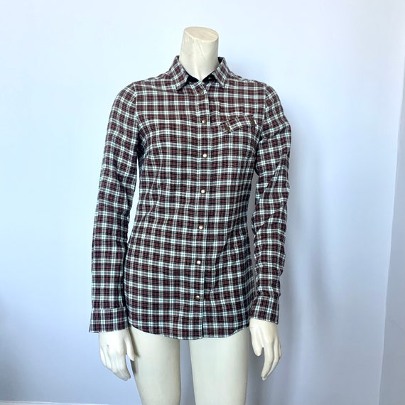 Barbour Check Shirt Classic Design Stylish Ladies Slim Fit Vintage