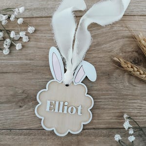 Pâques | Étiquettes de panier | Étiquettes de panier lapin pour Pâques