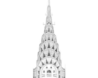 A4 Chrysler Building Digital Print