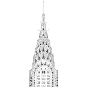 A4 Chrysler Building Digital Print