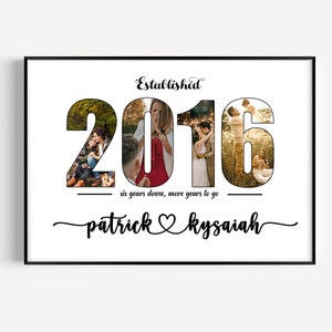 Custom Anniversary Collage, 6 Year Anniversary Gift for Boyfriend, Six Year Anniversary Gift, 6 years gift, 6 year collage, 6th Anniversary