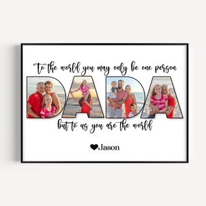 Customized Father's Gift, Daddy Photo Collage, Gift For Dad, Personalized Gift for Dad, Printable Father Day Photo Collage, Photo Gift