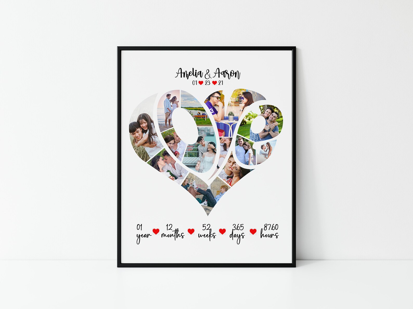 Personalize 1st Year Anniversary Photo Collage Gift 1 Year Etsy