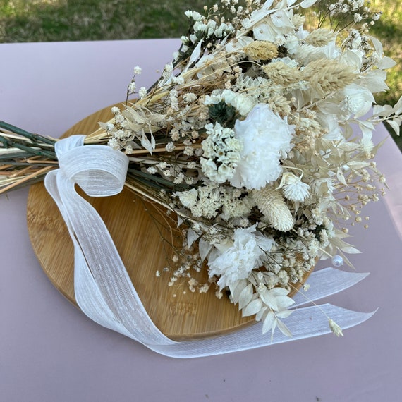 Babys Breath Bouquet, Rustic Dried Flowers, Wedding