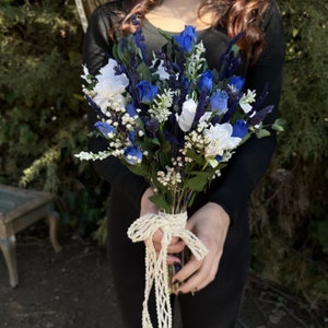Blue Flowers Bridal Bouquet , Romantic Wedding Flowers, Blue Bride Bouquets, Bridesmaid Flowers, Wedding Flowers, Engagement Flowers