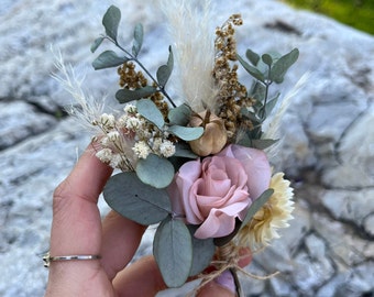 Rustic Flower Boutonniere, Groom Flower Wedding Set, Groomsman Boutonniere, Wedding Flowers, Rustic Wedding Flower Set, Bridegroom Gift