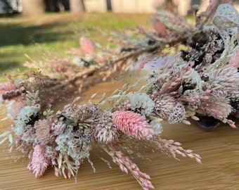 Soft Pink Flower Crown, Blush Pink Hair Wreath, Boho&Rustic Wedding, Girl Child Crown, Buttercup Bridal Flower, Bridesmaids Hair Piece Gift