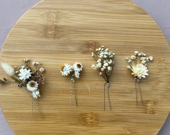 Dried Flower Hair Pins – Boho Bridal Hair Accessories
