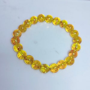 Citrine Bracelet, Yellow Citrine Bracelet, Natural Citrine Crystal, Citrine Bead Bracelet, Stretch Bracelet, Sale
