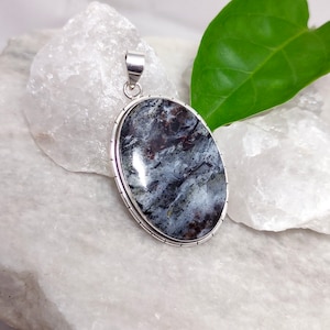 Astrophyllite Pendant, Astrophyllite Necklace, 925 Silver Pendant, Natural Astrophyllite Cabochon, Astrophyllite Jewelry, Christmas Sale