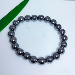 Shungite Bracelet, Shungite Bead Bracelet, Stretch Bracelet, Natural Elite Shungite, Healing Shungite Crystal Bracelet, Christmas Sale