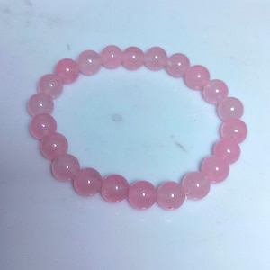 Rose Quartz Bracelet, Pink Quartz Bead Bracelet, Stretch Bracelet, Natural Rose Quartz, Healing Crystal Bracelet, Christmas Sale