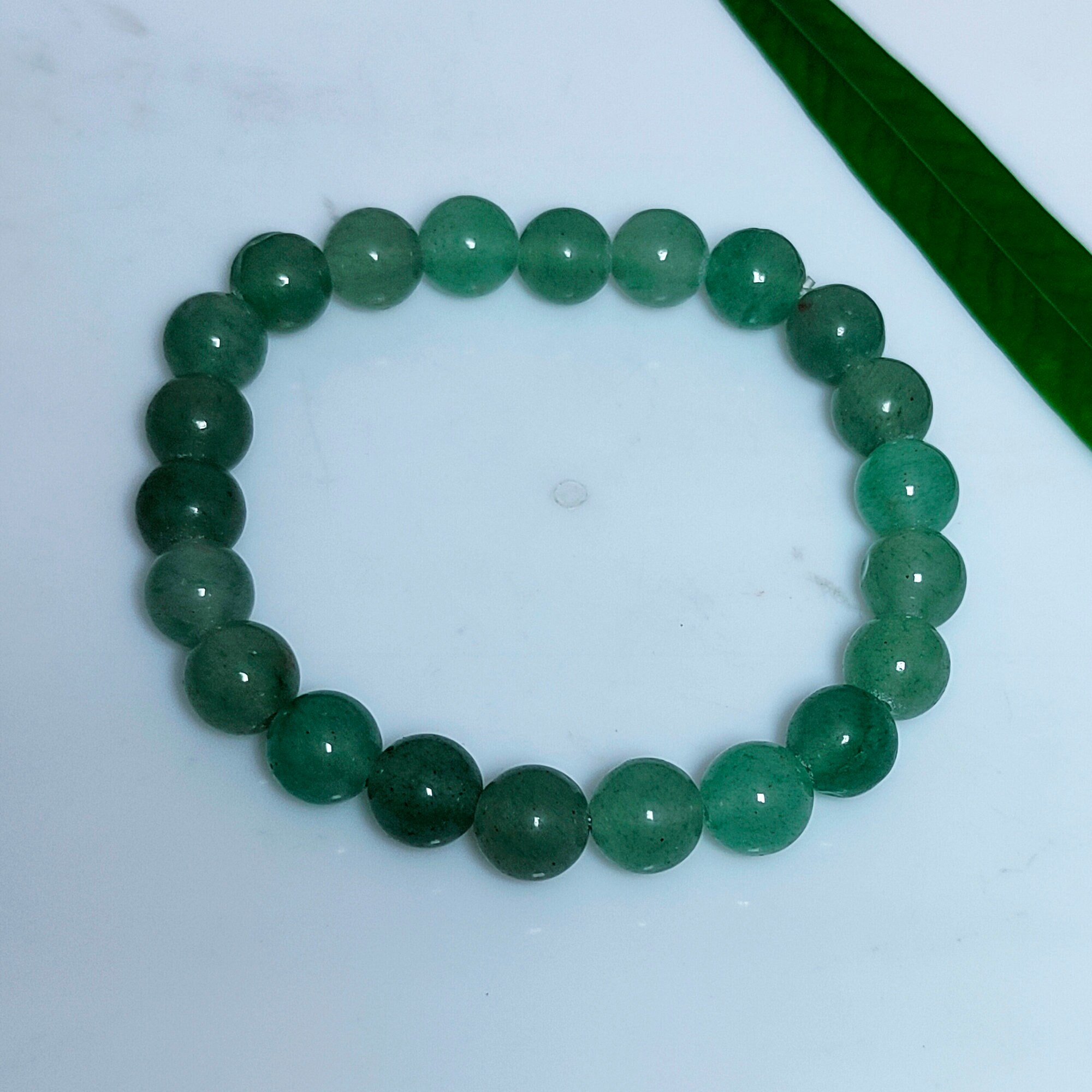 2 Braccialetti In Pietra Naturale Per Donna – Avventurina Verde E Occhio Di Tigre – Perline 4mm, Elastici, 18 Cm
