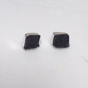 Agni Manitite Earring, Agni Manitite Stud Earring, 925 Silver Stud Earring, Pearl of the Divine Fire, Tektite Ear Stud, Sale