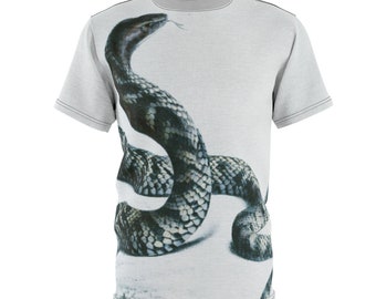 Men's All Over Printed T-shirt, Classic Art, Snake tee, Snake Clothing, Cobrarinkhals Tee by OphiophilusDesigns