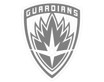 Gray Guardians of the Galaxy Emblem Sticker - Glossy Vinyl Decal