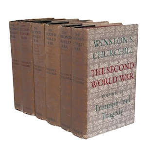 The Second World War. Complete in 6 Volumes. First Editions / First Printings. [1948-1954] Cassell & Company Ltd