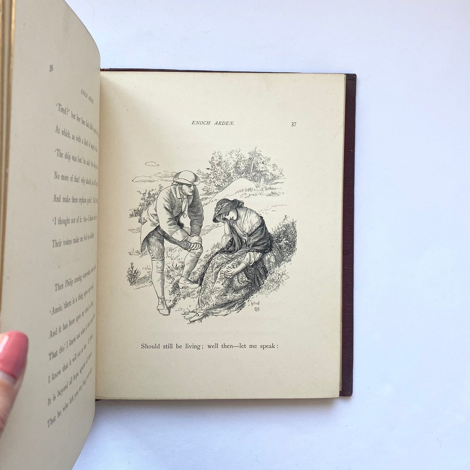 Enoch Arden by Alfred Tennyson Moxon Edition. Illustrated. Etsy UK