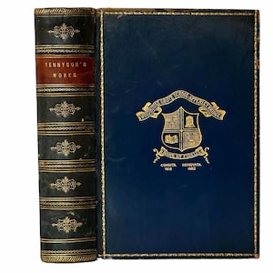 1898. As Obras de Alfred Lord Tennyson. Poeta Laureado. Publicado por Macmillan and Co., Ltd. Bela encadernação em couro.