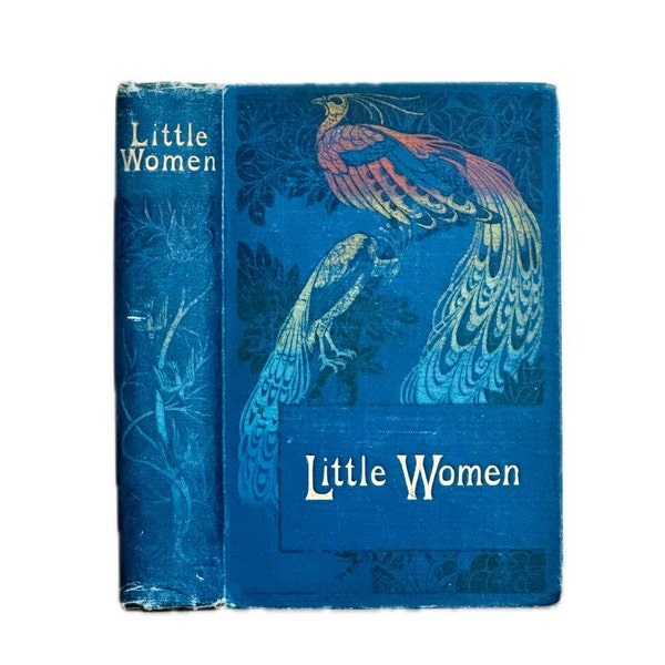 Little Women by Louisa May Alcott. Published by W. P. Nimmo, Hay & Mitchell. Beautifully Decorative Vintage Books. Unusual Binding.