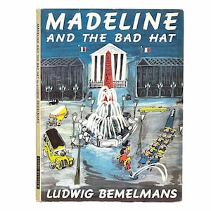 1958 Madeline and the Bad Hat by Ludwig Bemelmans. Published by Andre Deutsch Limited. Complete with Unclipped Dust Jacket. Near Fine.