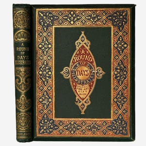 1866 Runda dni. Opisane w oryginalnych wierszach przez niektórych z naszych najsłynniejszych poetów. Piękna książka poetycka wydana przez George'a Routledge'a