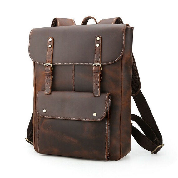 Personalized Leather Backpack Brown Leather Backpack - Etsy