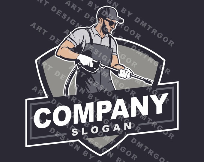 Pressure Washing Logo, Cleaning Service, Wash logo, Pressure Logo, House Washing Logo, Clean Logo, Power Washing Logo, Home Cleaning Logo