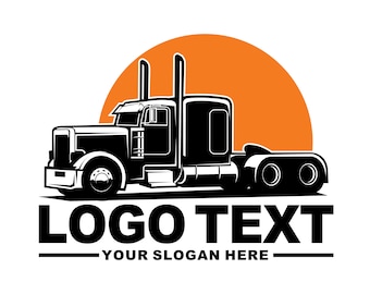 trucking logo design illustration