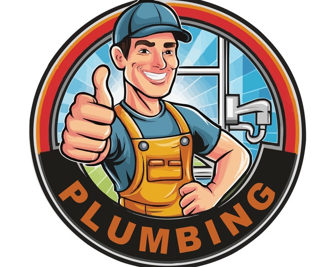 plumbing logo,flyer design,repair illustration,sticker,brochure,business card.