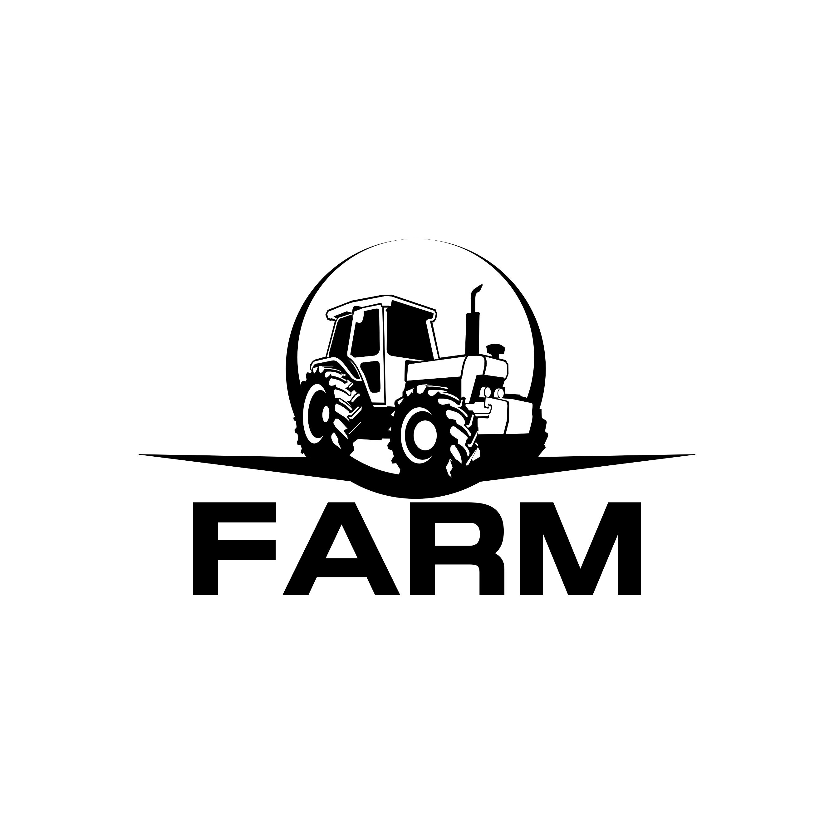 Farm Tractor Logo Design Illustration - Etsy