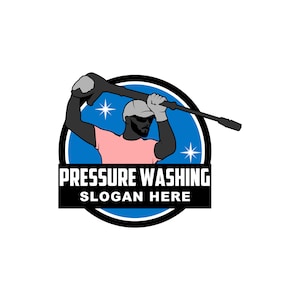 Druckwasch-Logo, Power-Wasch-Logo, Hausreinigungs-Logo, Reinigungsservice, Wasch-Logo, Druck-Logo, Hauswasch-Logo, Clean-Logo