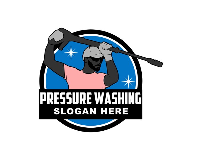 Pressure Washing Logo, Power Washing Logo, Home Cleaning Logo, Cleaning Service, Wash logo, Pressure Logo, House Washing Logo, Clean Logo