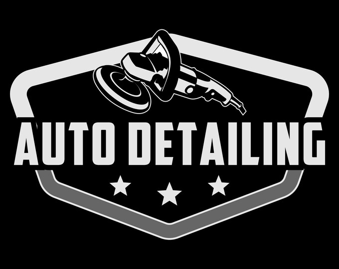 garage auto detailing logo design illustration