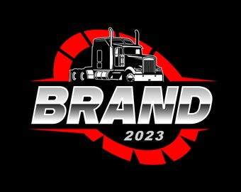 trucking logo design illustration