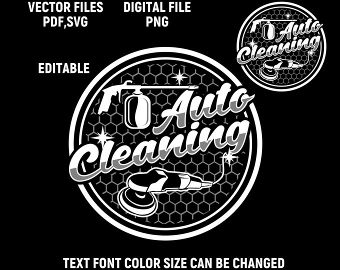 auto detailing logo design illustration