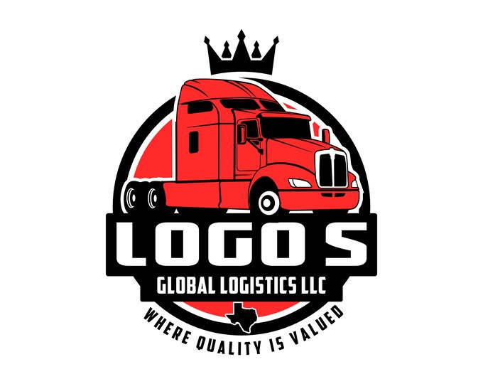 auto trucking logo design illustration