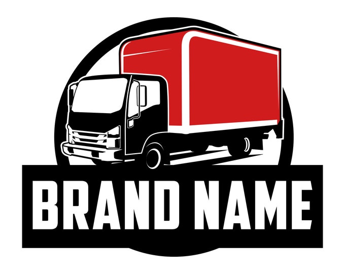 box truck logo - delivery truck logo template - Truck delivery svg
