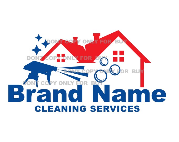 Power Pressure Washing Logo, Wash logo, Pressure Logo, House Washing Logo, Clean Logo, Power Washing Logo, Modern Home Cleaning Washing Logo