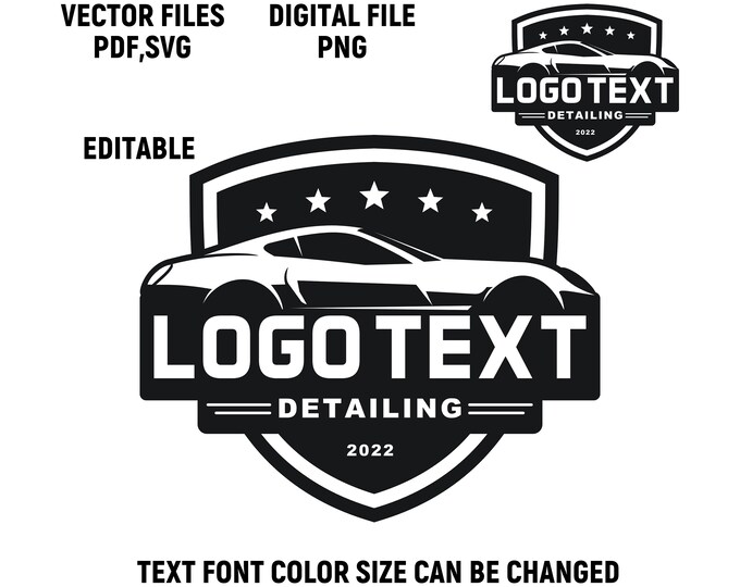 auto detailing logo design illustration