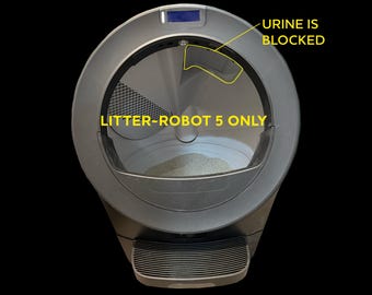 Litter-Robot 5 Urine Trapper / Spray Blocker - PETG 3D Printed Waste Hole Door - Prevents Leaks from High-Spraying Cats (Not for LR3/4)
