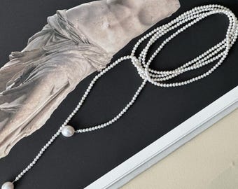 【2plan】24SS★ [MADE] Pearl Twisted Necklace Vintage Long 52