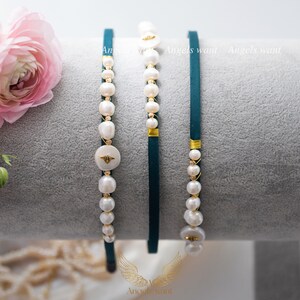Fresh Water Pearl Headband; WeddingPearl Hair Jewelry; Headband for women;Trendy Hair Accessory
