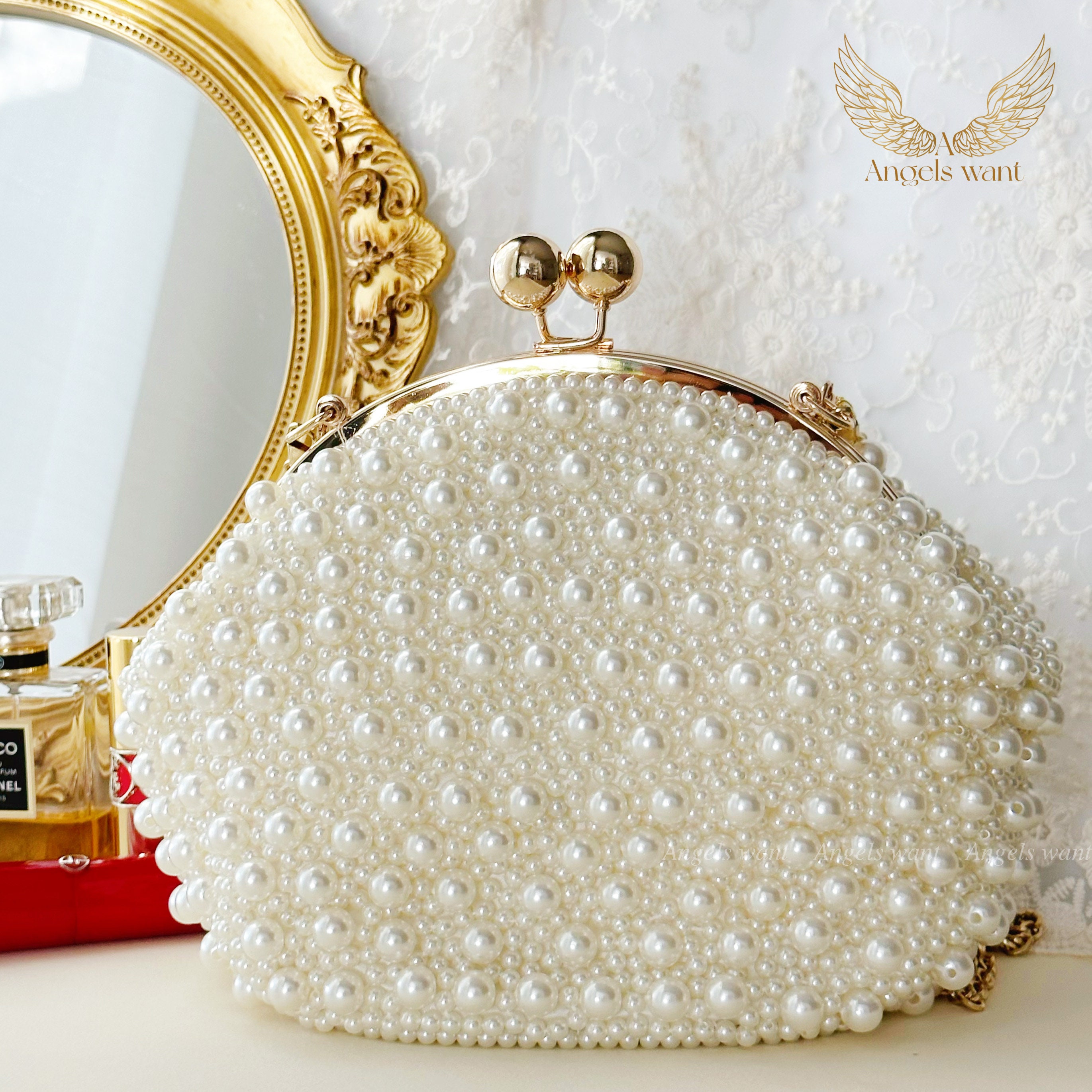 Handmade Pearl Beaded Clutch Bag: Ivory Wedding Evening Purse - Etsy Handmade Pearl Beaded Clutch Bag: Ivory Wedding Evening Purse - Etsy