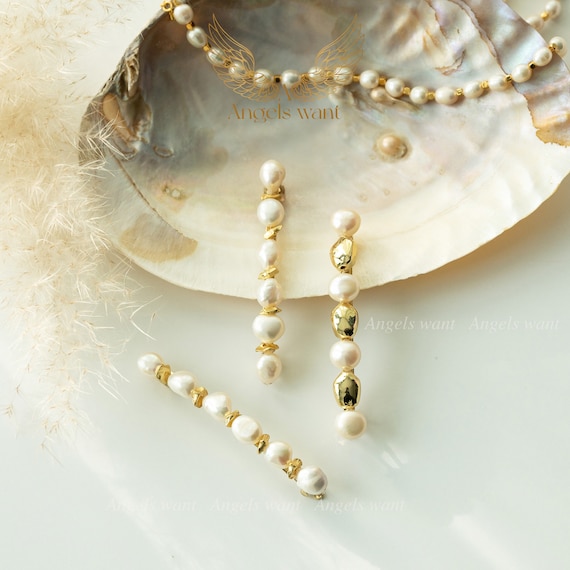 Gold Pearl Drop Barrett Hair Accessory Classic Pearl Barrette | Talbots main image 3