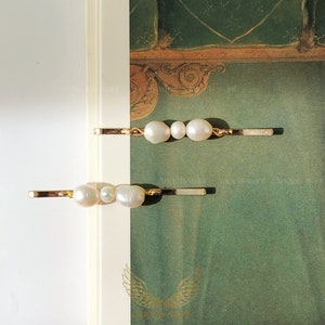 Freshwater Pearl Hair Clip Set, Handmade Wedding Hair Accessory