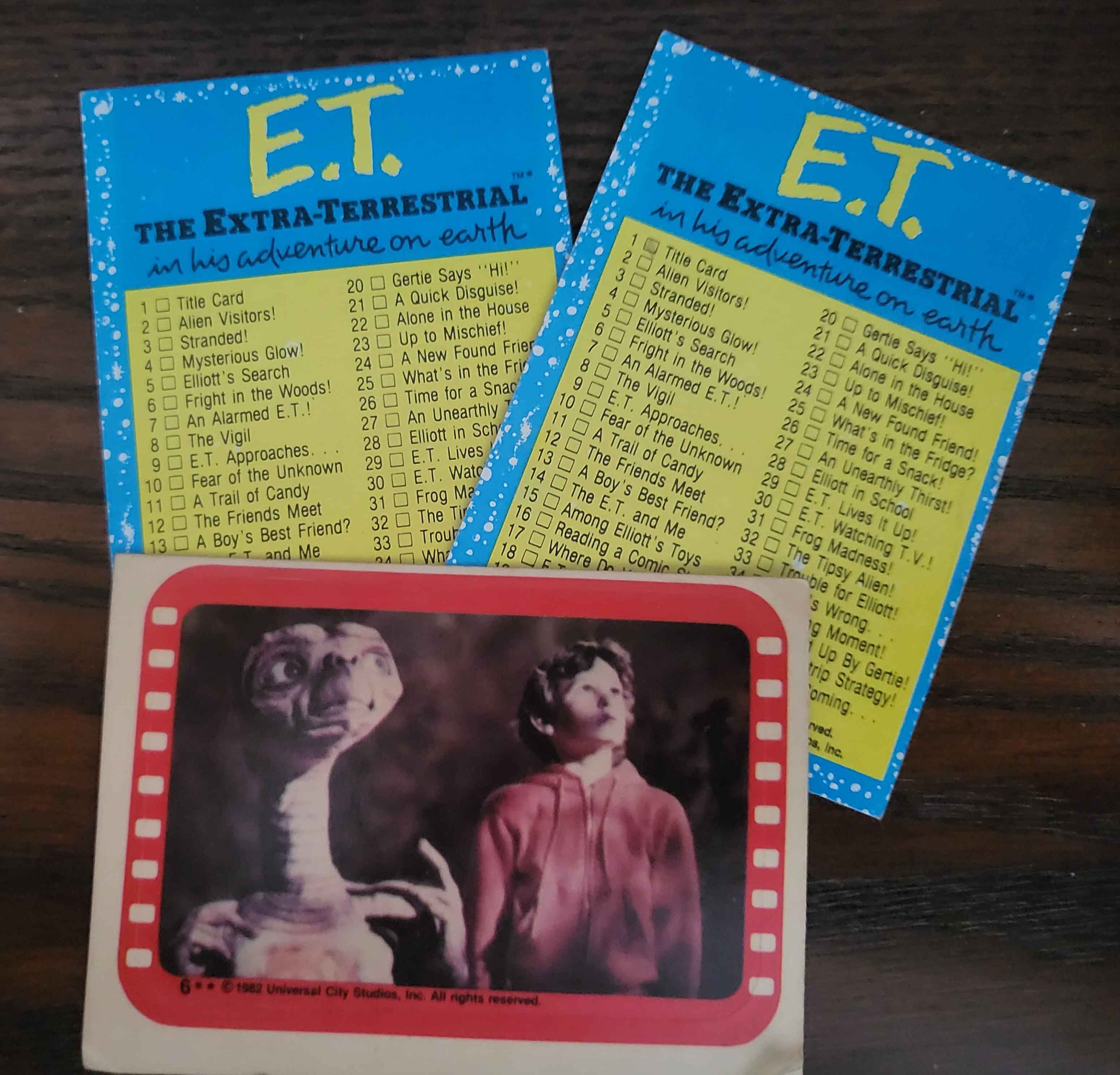 Vintage ET the Extra Terrestrial Trading Cards. Set of 64 Cards, 1982