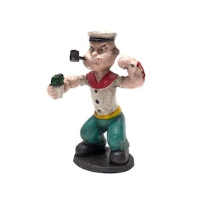 Popeye - Strong Arm Cast Iron Figurine - Hand Painted Antique Finish